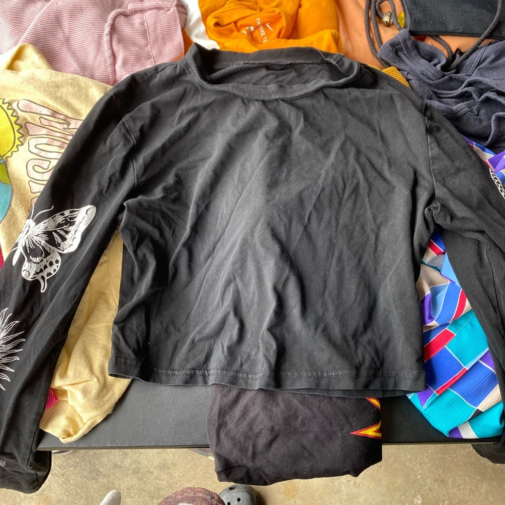 Snake & butterfly printed long sleeve